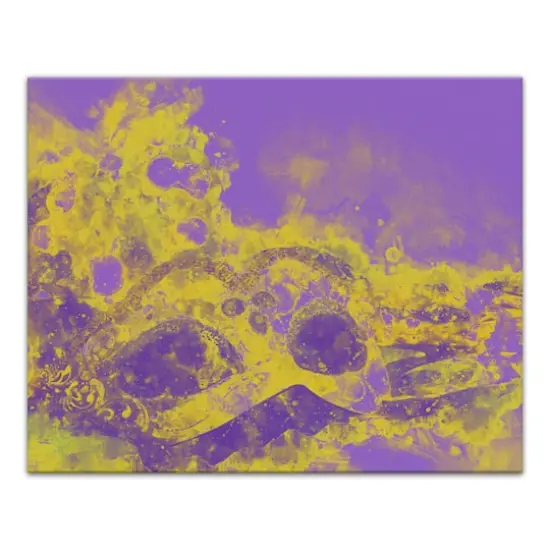 Purple & Gold Mask Canvas Wall Art {1}