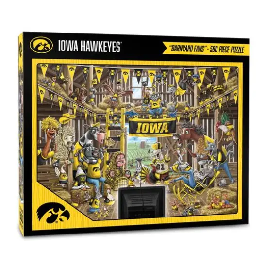 College Barnyard Fans 500 Piece Puzzle Iowa Hawkeyes {1}