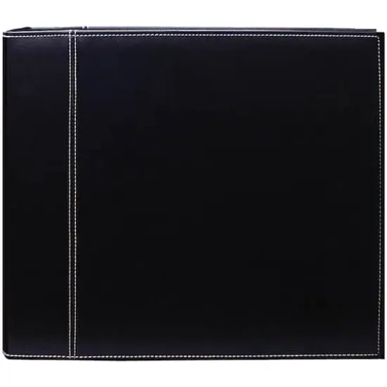 Pioneer&reg; 3-Ring Black Sewn Cover Album, 12" x 12" {1}