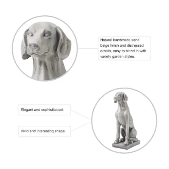 Glitzhome&reg; 28" Sitting Labrador Retriever Dog Statue {7}