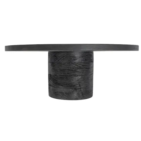 Hello Honey&reg; 16" Black Oval Mango Wood Pedestal {7}