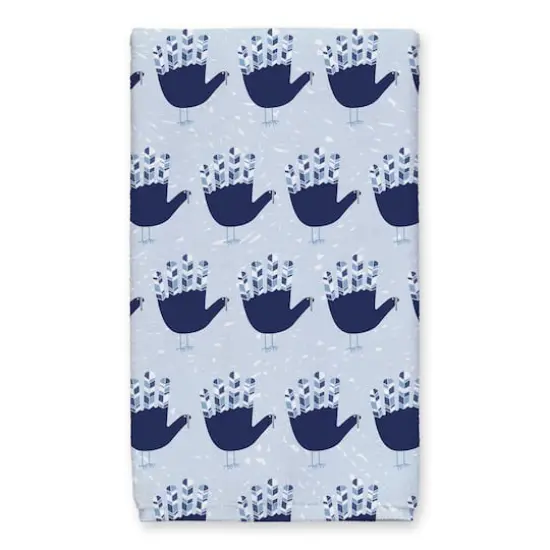 Blue Hand Turkey Tea Towel Set {3}