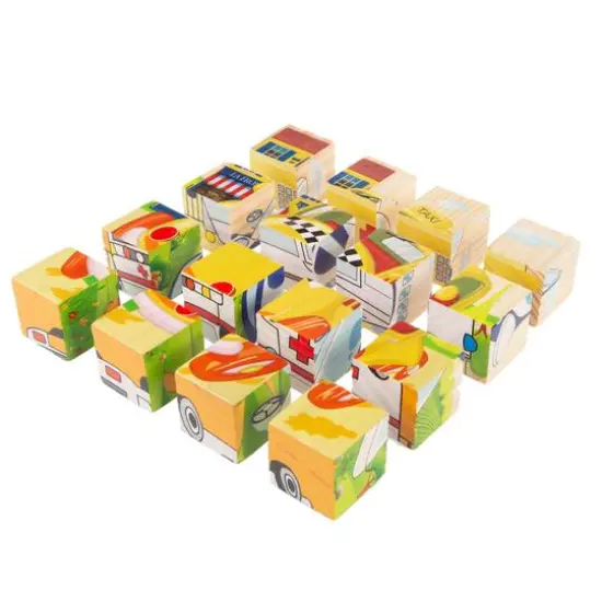 Toy Time Vehicles 6-in-1 Block Puzzle Set {6}