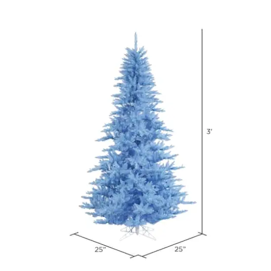 3ft. Unlit Sky Blue Fir Artificial Christmas Tree {3}