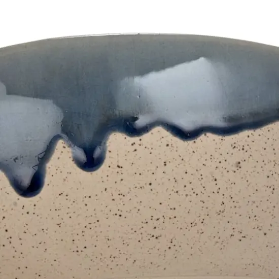 Hello Honey&reg; 11" Blue & Cream Crackle Glaze Large Stoneware Serving Bowl {6}