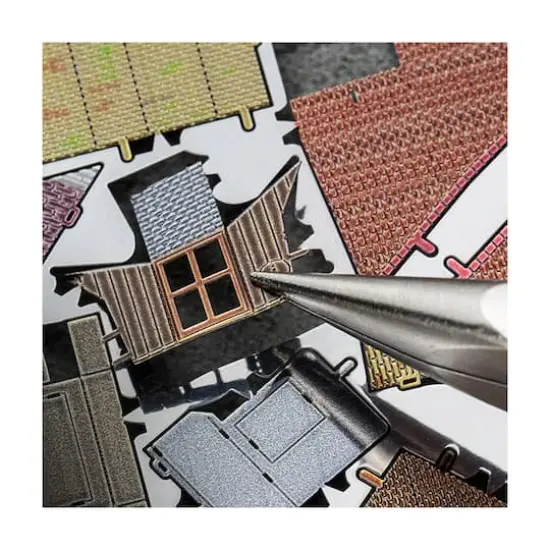 Metal Earth 3D Metal Model Kit - Harry Potter The Burrow in Color {5}