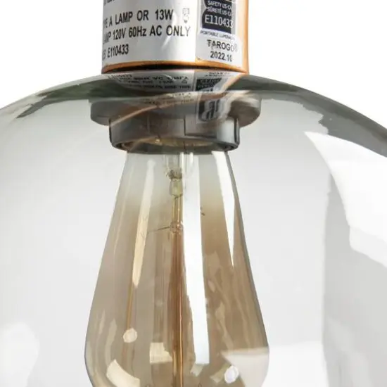 Hello Honey&reg; 5ft. Modern Metal Floor Lamp with Glass Globe Shade {10}