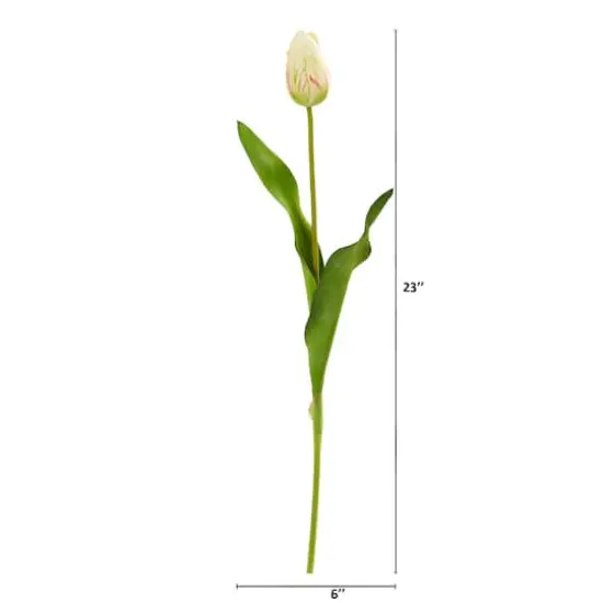 Dutch Tulip Artificial Flower Stem, 12ct. Yellow Red {4}
