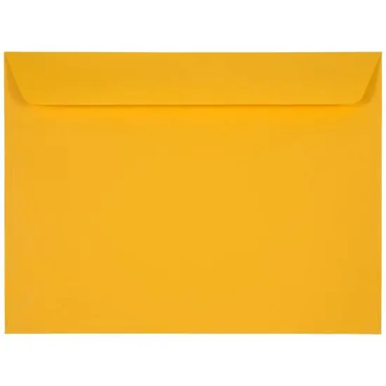 JAM Paper 9" x 12" Booklet Premium Envelopes, 25ct. Sunflower Yellow {1}