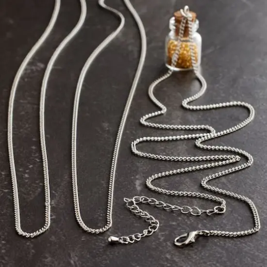 Rhodium Cuban Curb Chain Necklaces By Bead Landing&trade; {3}