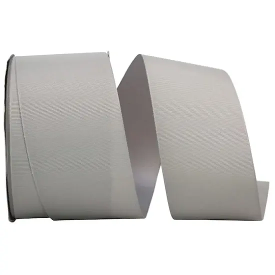 JAM Paper 3" Grosgrain Texture Wired Ribbon Pewter {1}