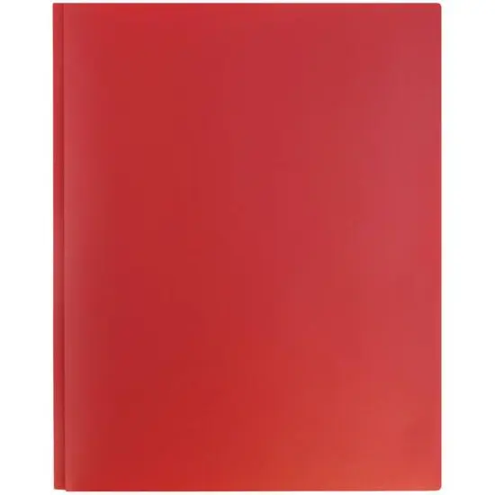 JAM Paper 9.5" x 11" Plastic 2 Pocket School POP Folders with Clasps, 6ct. Red {7}