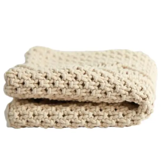 16" Bohemian Woven Macram&eacute; Pillow Cover {4}