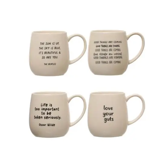 Hello Honey&reg; 4" Quote Love Stoneware Mug Set {1}