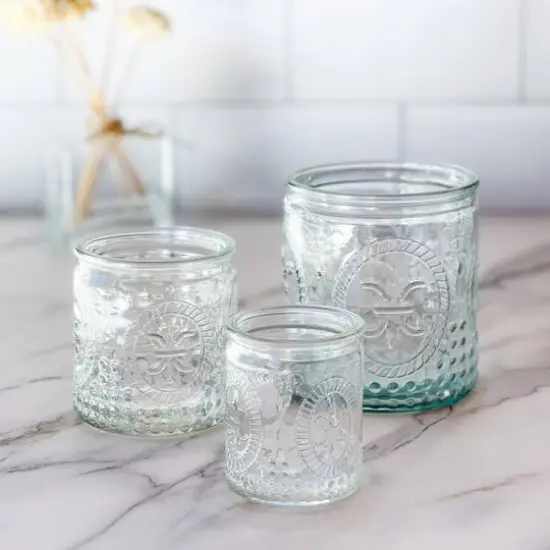 Kate Aspen&reg; Nesting Vintage Clear Glass Tea Light Holder, 3ct. {9}