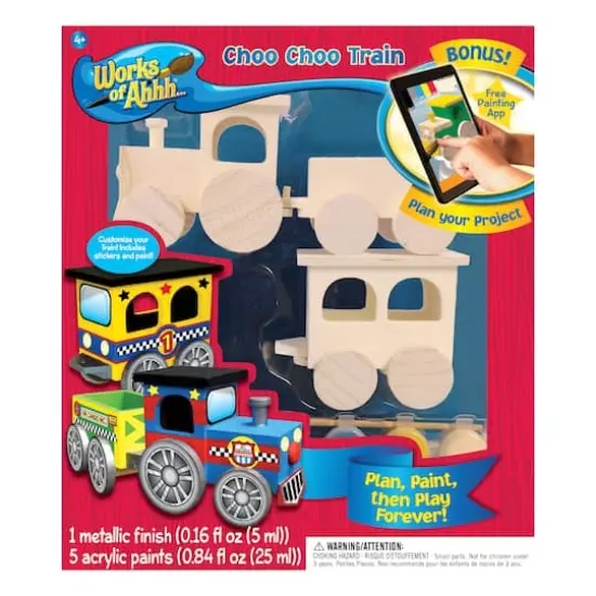 Works of Ahhh... Wood Painting Kit - Choo Choo Train {1}