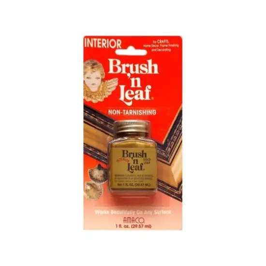Amaco Brush 'n Leaf&reg; Metallic Gold Leaf Interior Paint {1}