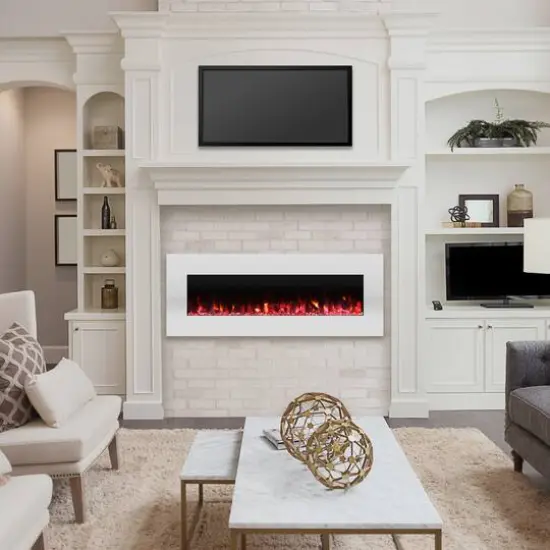 Hastings Home 50" White Electric Fireplace {6}