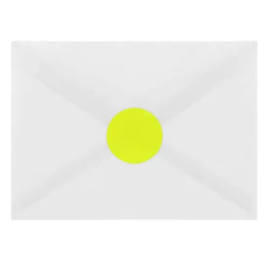 JAM Paper Circle Label Stickers Neon Yellow {7}