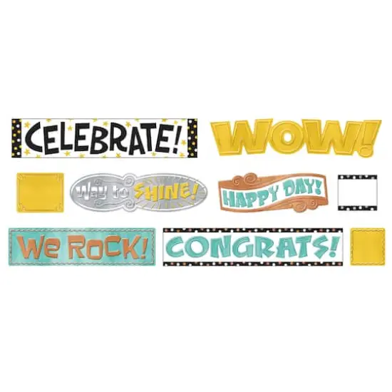 I Heart Metal WipeOff&reg; Celebration Signs Mini Bulletin Board Set, 9ct. {3}