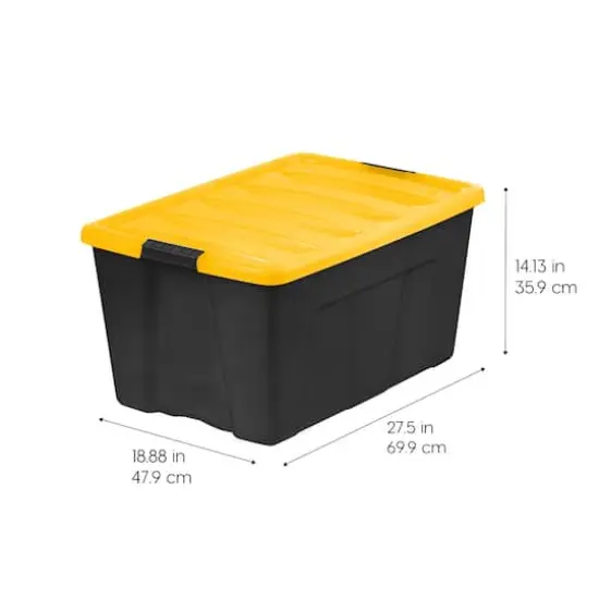Iris&reg; 94 Qt. Yellow, Plastic Storage Bins, , 3 Ct {4}