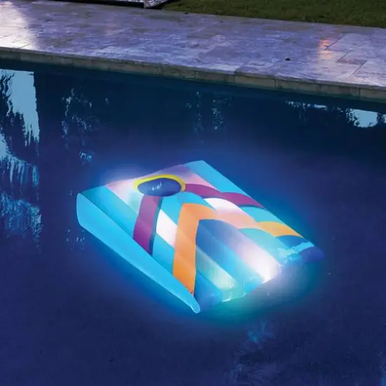 PoolCandy Illuminated Floating LED Cornhole Set {3}