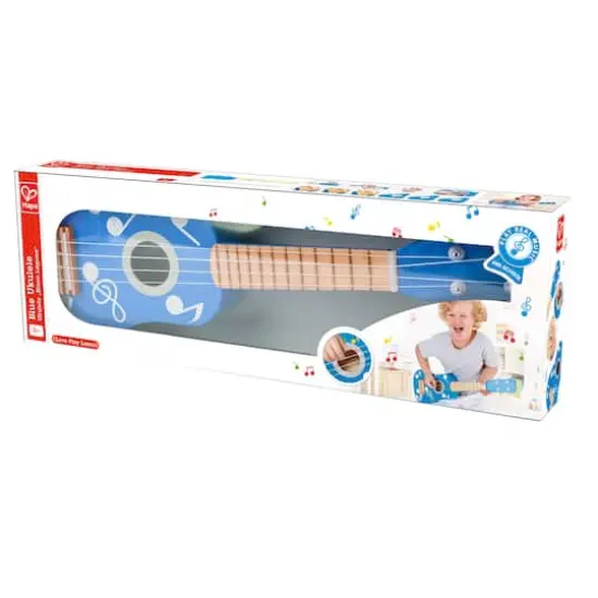 Hape 21" Blue Dot Kid's Wooden Toy Ukulele {4}