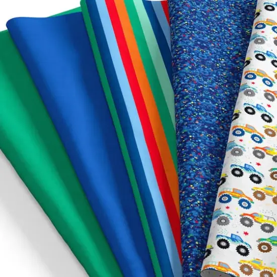 SINGER Monster Trucks Cotton Fabric Fat Quarters {3}