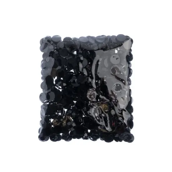 John Bead Acrylic Round Flat Back Rhinestones, 10mm Black {4}