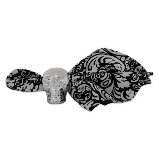 DII&reg; Silver Skull Napkin Ring Set, 6ct. {4}