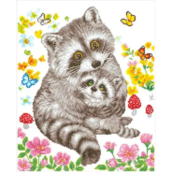 Diamond Dotz&reg; Sweet Raccoons Diamond Painting Kit {3}