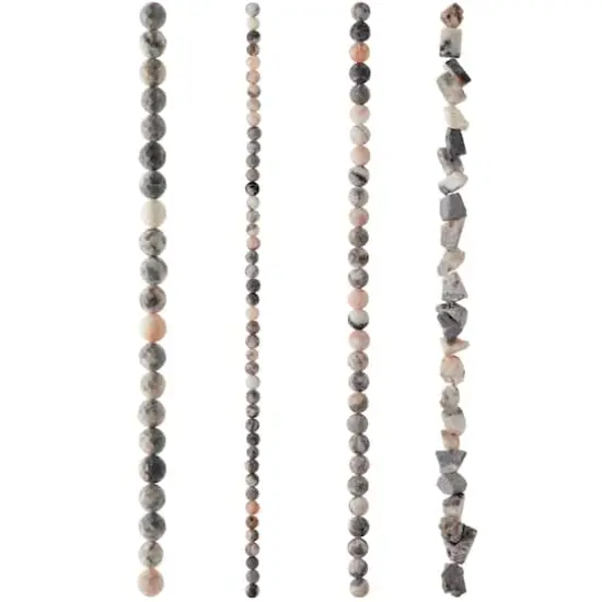 Matte Pink Zebra Stone Beads Value Pack by Bead Landing&trade; {4}