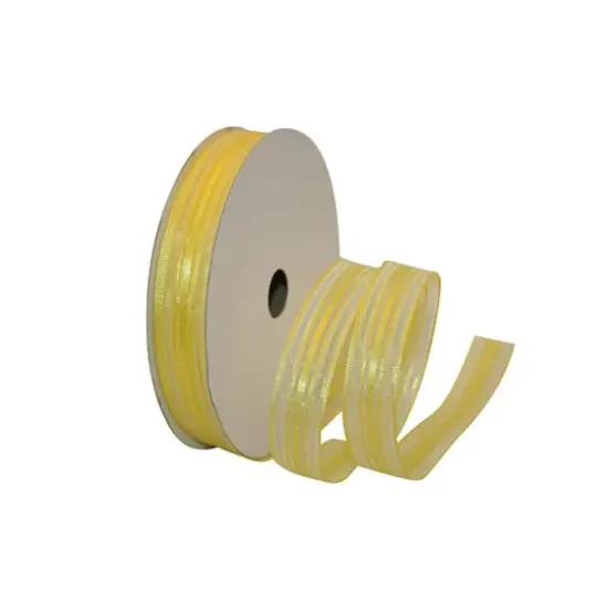 JAM Paper 5/8" x 25yd. Corsage Ribbon Yellow {1}