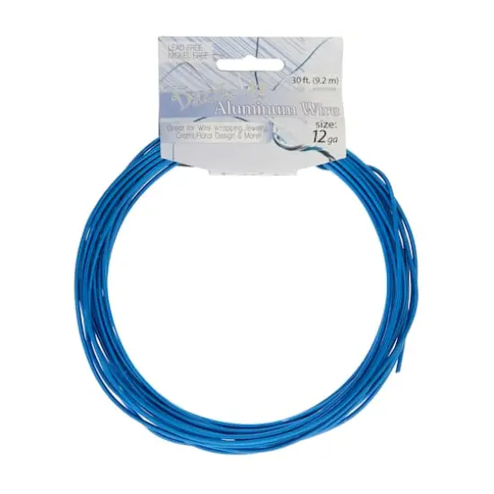 John Bead 12 Gauge Aluminum Jewelry Wire, 30ft. Royal Blue {4}
