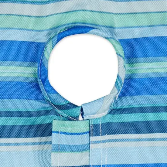 DII&reg; Blue Ocean Stripe Print Outdoor Tablecloth with Zipper, 60x120 {4}
