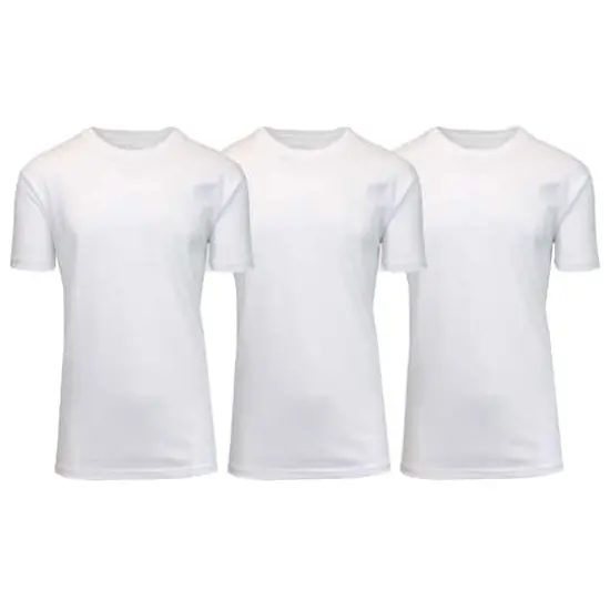 Galaxy By Harvic Crew Neck Men's T-Shirt 3 Pack White {1}