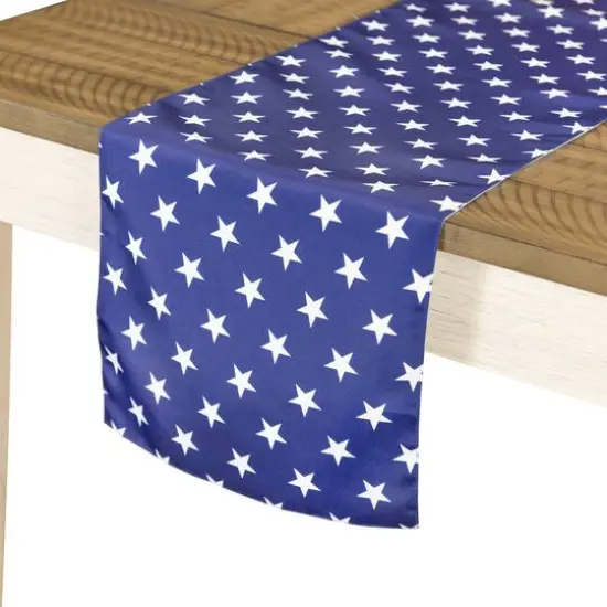 72" Blue & White Stars Patriotic Table Runner {6}