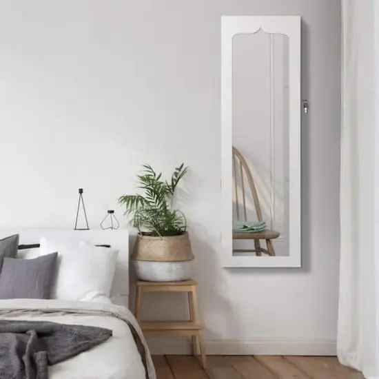 Classic White Full Door Jewelry Armoire {4}