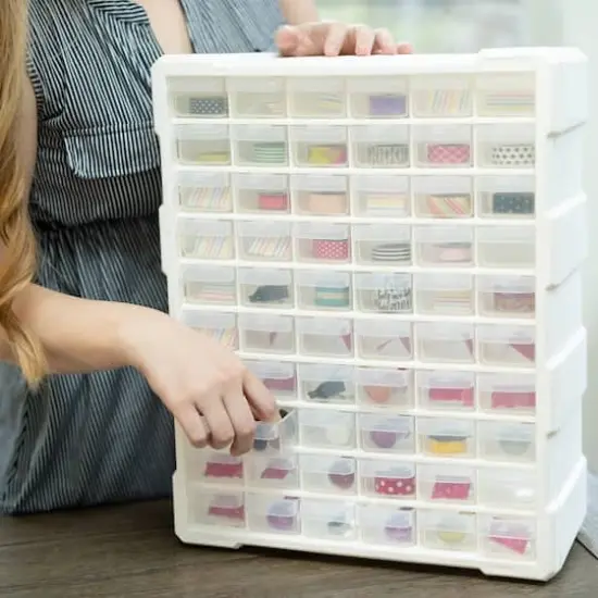 Everything Mary White 60 Drawer Plastic Organizer {10}