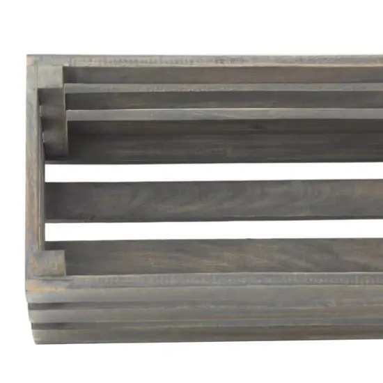 Brown Mango Wood Farmhouse Tray Set {10}