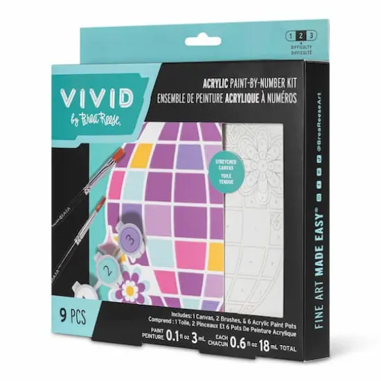 VIVID by Brea Reese&reg; Disco Acrylic Paint-by-Number Kit {6}