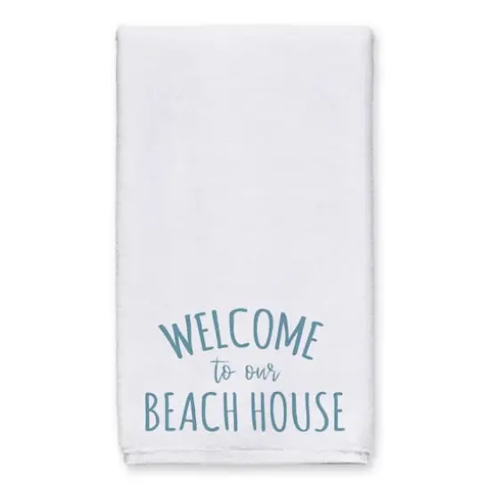 Welcome To The Beach House Tea Towel Set Blue/Blue {3}