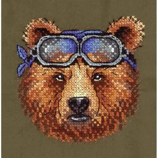MP Studia Bear Cross Stitch On Clothes Kit {3}