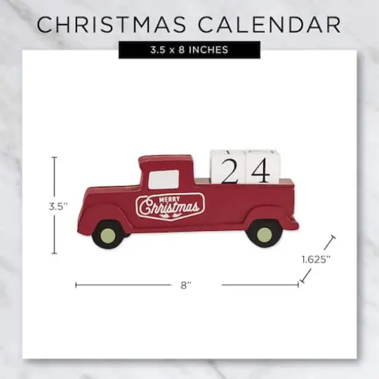 DII&reg; Christmas Tree Truck Tabletop Block Calendar {6}