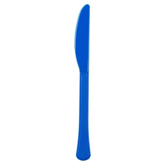 JAM Paper Premium Utensils Plastic Knives Party Pack, 48ct. Bright Blue {1}