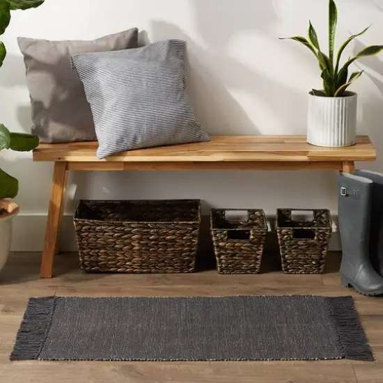 DII&reg; 2-Tone Ribbed Rug, 2ft. x 3ft. Mineral/Off White {6}