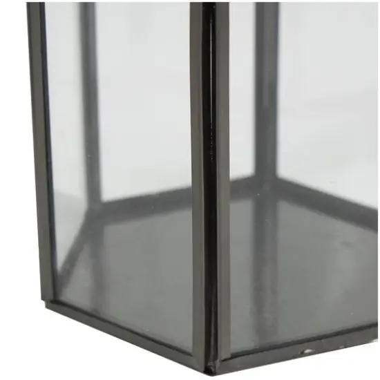 CosmoLiving by Cosmopolitan Clear Hexagon Metal Candle Lantern Set {6}