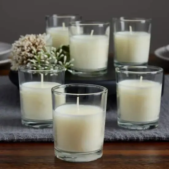 12 Ivory Glass Votive Candles By Ashland&reg; Basic Elements&trade; {3}