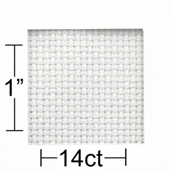 Essentials by Leisure Arts 14 Count Aida Cloth, 30" x 36" White {4}