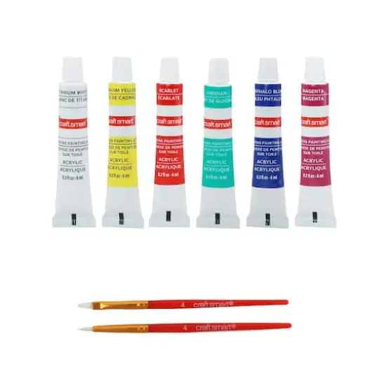 4" x 4" Seashell Canvas Painting Kit by Craft Smart&reg; {7}